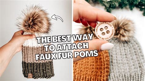 The BEST Way To Attach Faux Fur Pompoms Onto Your Hats TUTORIAL CJ