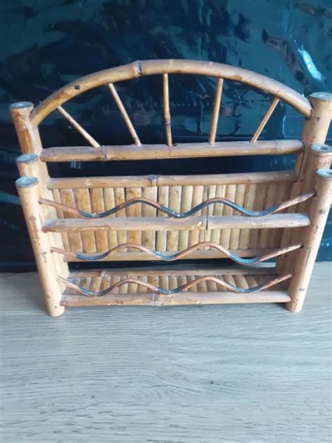 Range Courrier Trieur Porte Lettre Ancien En Rotin Osier Bois Eur