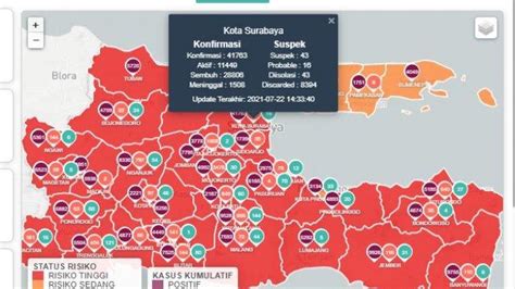 Update Virus Corona Di Surabaya 22 Juli 2021 Covid 19 Melonjak 1668