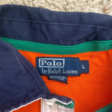 Mens Orange Ralph Lauren Polo Size Large Sematary Depop