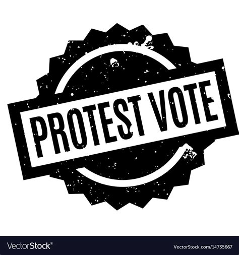 Protest Vote Rubber Stamp Royalty Free Vector Image