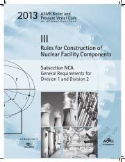 Asme Bpvc Section Iii Rules For Constructions Of Nuclear Facility