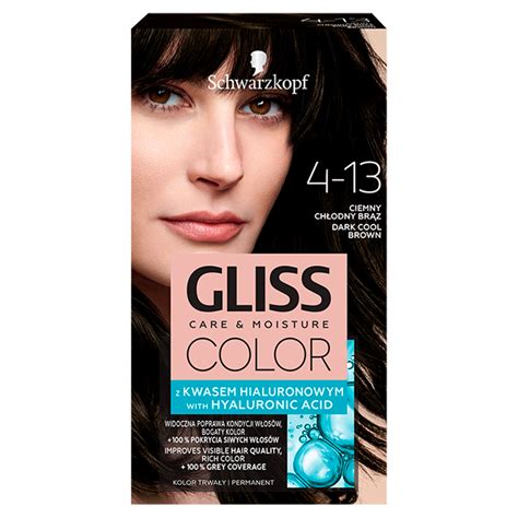 Schwarzkopf Gliss Color farba do włosów nr 4 13 Ciemny chłodny brąz 1