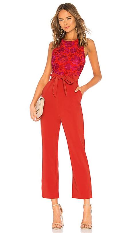 Lovers Friends Gardanome Jumpsuit In Magenta Red Revolve Womens