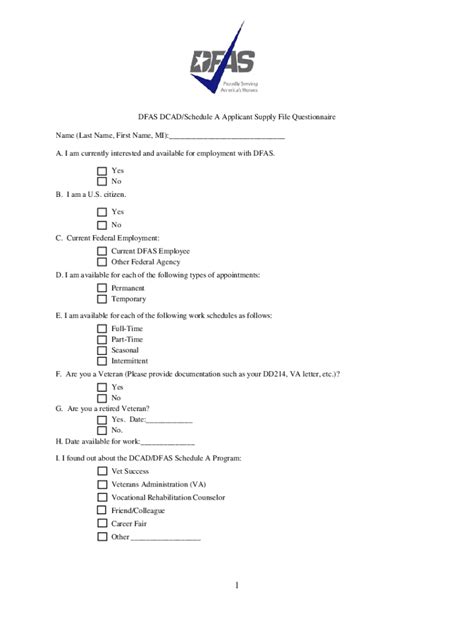 Fillable Online Defense Finance Accounting Service Dfasappointment Eligibility And Required