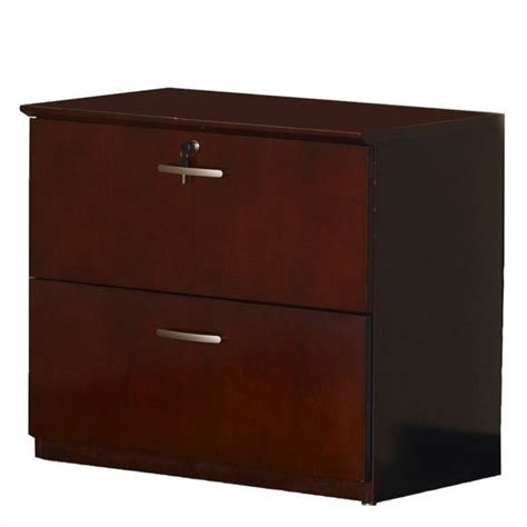 Mayline Napoli 2 Drawer Lateral Wood File Cabinet In Sierra Cherry Cymax Business