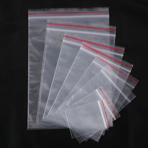 Pcs Transparent Zip Sachets Assortiment Sachets Plastique