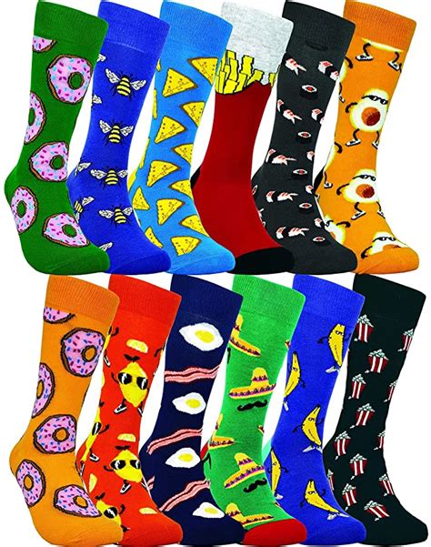 Bisousox Colorful Zoo Print Fun Socks For Men 10 Pack