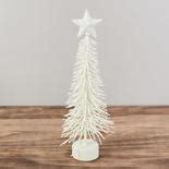 Glittered White Bottle Brush Tree Christmas Miniatures Christmas