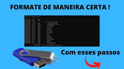 Como Formatar Pendrive Por Completo Pelo Cmd Youtube