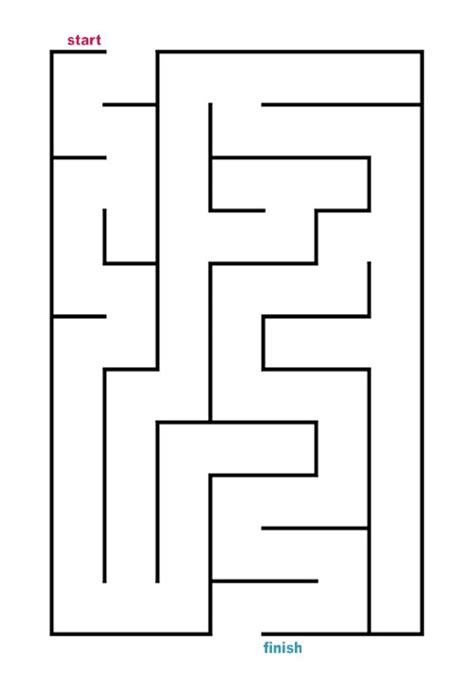 Mazes To Print Easy Rectangle Mazes Worksheets Library