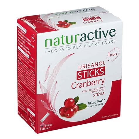 Naturactive Urisanol Sticks Cranberry 28 Sticks PHARMFETCH CY