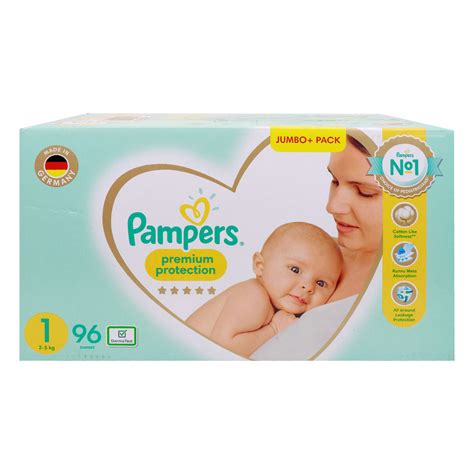 Pampers Premium Protection Diaper Size 1 2 5 Kg 96 Pcs Online At Best