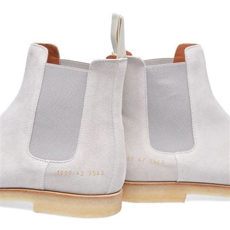 Common Projects Chelsea Boot Grey Suede End Us