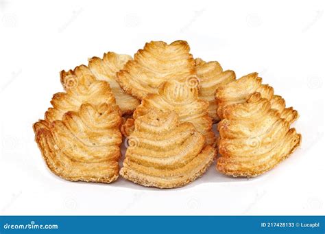 Fan Shaped Sfogliatine An Italian Puff Pastries Covered With Glaze