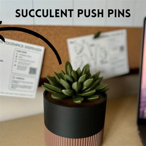 3d Printed Succulent Pins Etsy