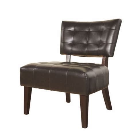 Simplie Fun Furniture Blended Leather Tufted Accent Chair With