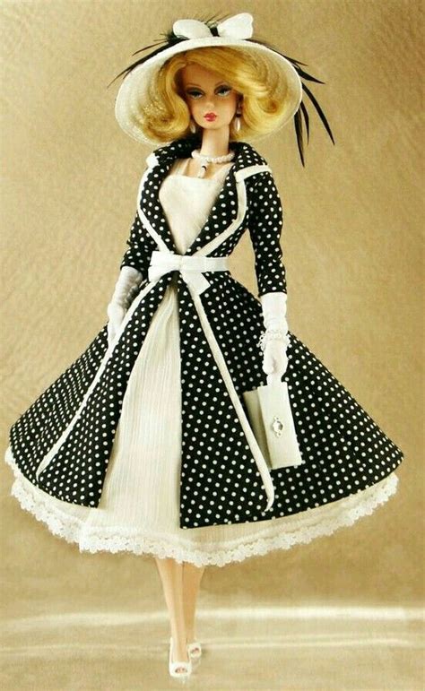 Silkstone BArbie In Polka Dots Barbie Fashion Royalty Barbie Dress