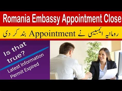 Romania Embassy Appointment Close Romania Work Permit Expired