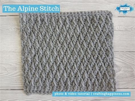 Crochet Alpine Stitch Pattern For Beginners Crafting Happiness