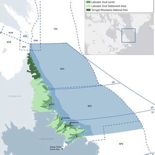 Map of the Labrador Inuit Settlement Area and adjacent fisheries... | Download Scientific Diagram