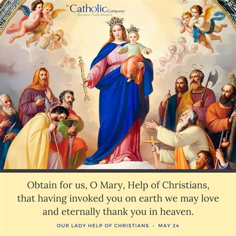 Prayer to Mary, Help of Christians, for Help in All Our Necessities ...