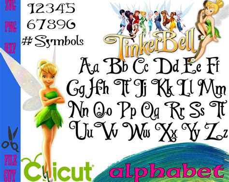 Tinker Bell Font svg, Tinker Bell Font ttf, Alphabet svg, Letters svg ...