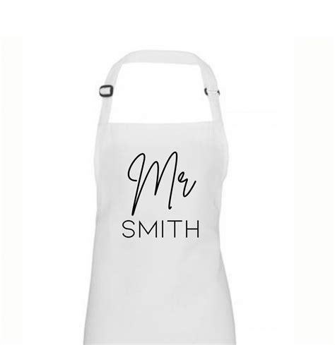 Wedding Day Apron Personalised White Aprons For Bride And Etsy