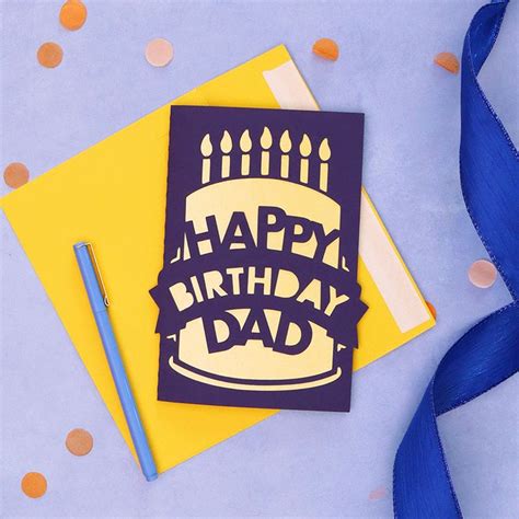 Free Happy Birthday Dad Card Svg Cut File Happy Birthday Dad Dad Cards Dad Birthday