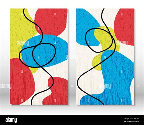 Set of geometric shapes. Scribble design modern abstract painting ...