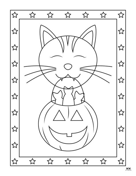 Halloween Cat Coloring Pages Free Pages Printabulk