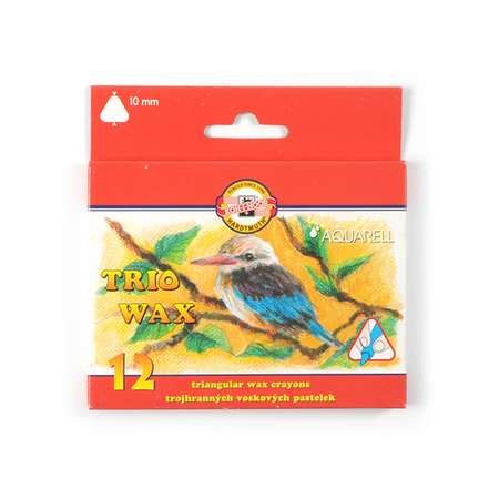 Пастель восковая Koh-I-Noor 12 цв. акварельная трехгранная 8252/12 ...