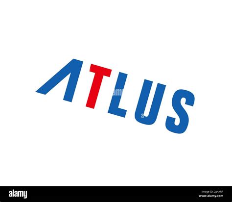 Atlus, rotated logo, white background B Stock Photo - Alamy