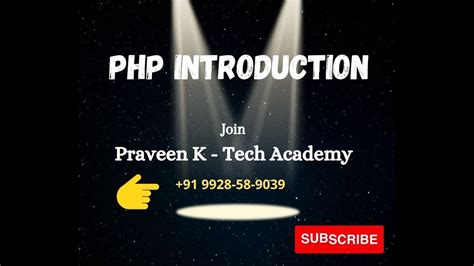 Php Introduction Learn Php Php Tutorials Php Youtube