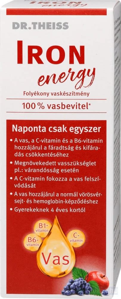 Dr Theiss Iron Energy Vasvitaminok 50ml Patikatt Patika Egy