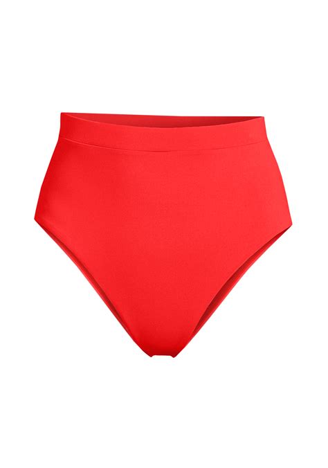 High Waist Bikini Bottom Summer Red Casall