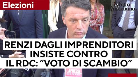 Renzi Tra Gli Imprenditori Milanesi Insiste Contro Il Reddito Al Sud