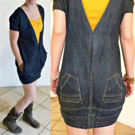 Kleid Aus Jeans Upcycle Jeans Upcycle Clothes Jeans Diy