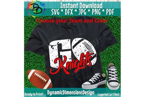 Knights Football Distressed Football Svg Football Clipart Football