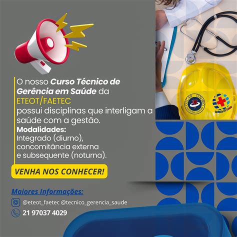 Tecnico Em Gerencia Da Saude - Venha conhecer nosso curso técnico em Gerência em Saúde - Escola ...