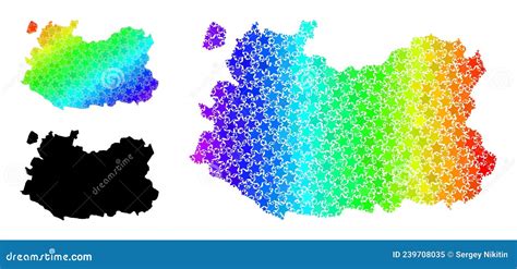 Gradiente Arcoiris Estelar Mapa De Mosaico De Ciudad Real Provincia