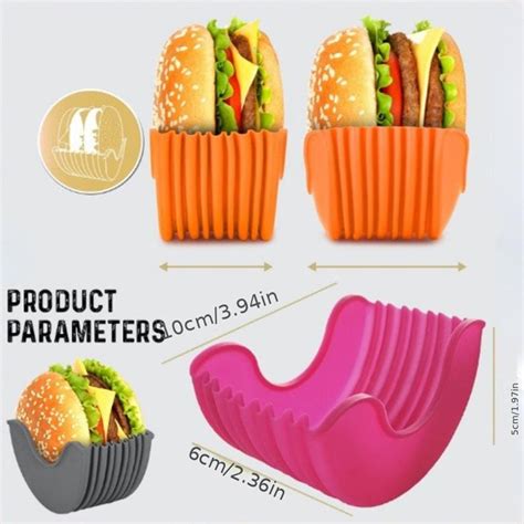 Pc Silicone Burger Rack Retractable Food Rack Anti Drop Burger Burger