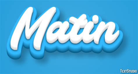 Matin Text Effect and Logo Design Word