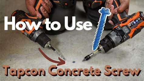 How To Use Tapcon Concrete Screw Youtube