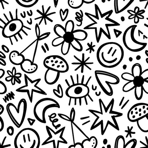 Premium Vector Doodle Seamless Pattern Doodle Background Hand Drawn