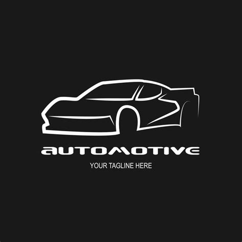 Car Logo Design Abstract Lines Vector. Vector illustration black and ...