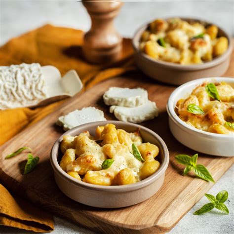 Gratin de gnocchis au fromage de chèvre et basilic Soignon Goat