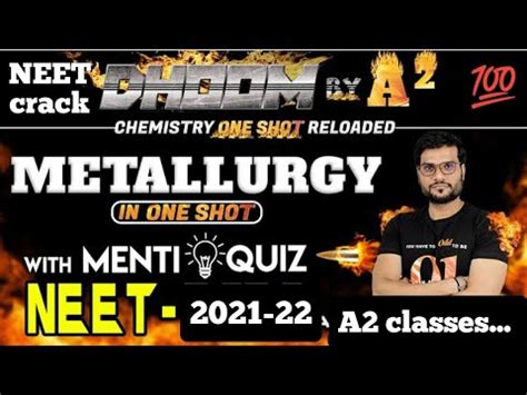 Metallurgy Class 12 NEET General Principles And Processes Of