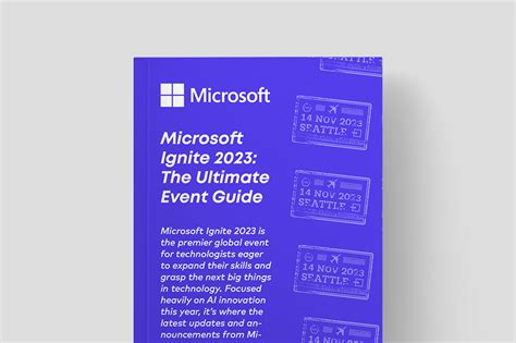 Microsoft Ignite 2023 Event Guide Vendelux