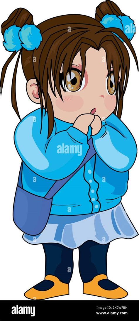 anime girl illustration Stock Vector Image & Art - Alamy